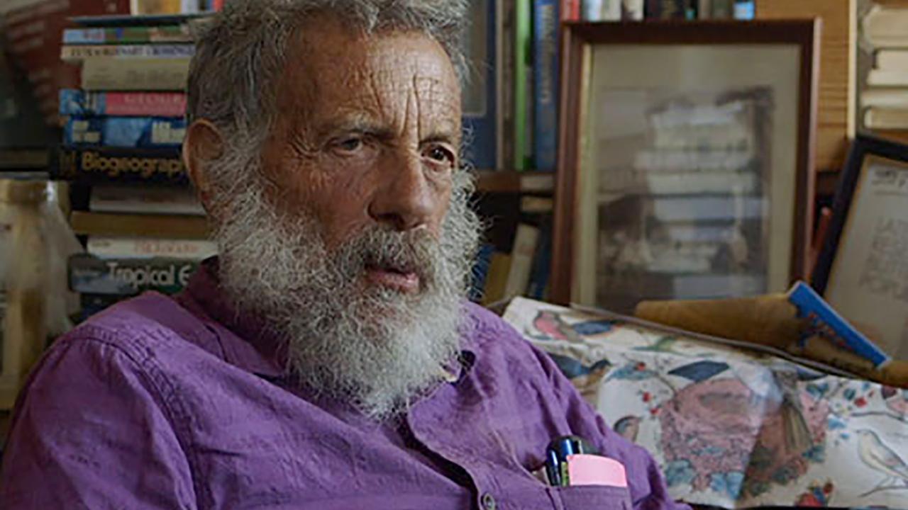 Professor Arthur Shapiro in a shot from Weeping Rocks (Courtesy Karlis Bergs)