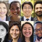 A grid of 12 diverse professionals, smiling in various outdoor and indoor settings, showcasing different genders and ethnicities. The individuals exude warmth, confidence, and professionalism in their headshots.